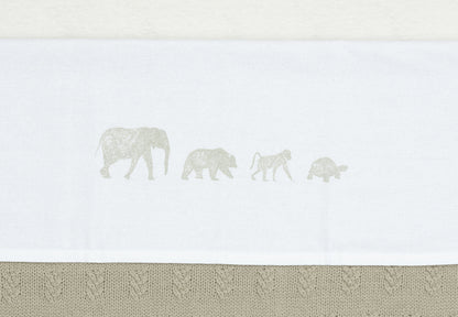 Jollein Drap pour lit Animals Olive Green 