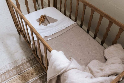Koeka Drap pour lit Ruffle Warm White
