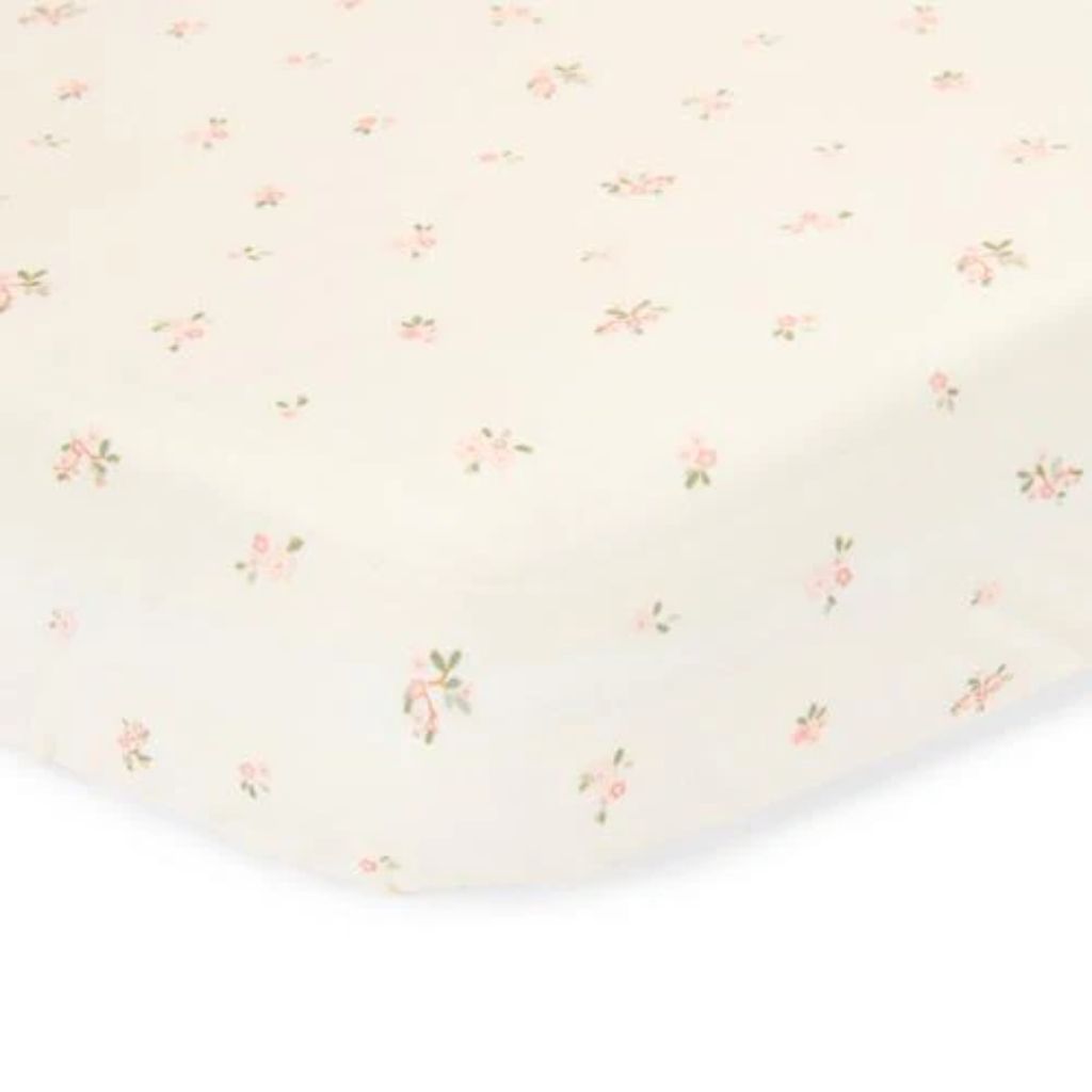 Little Dutch Drap-housse Fairy Blossom blanc coton bio Lg 60 x L 120 cm