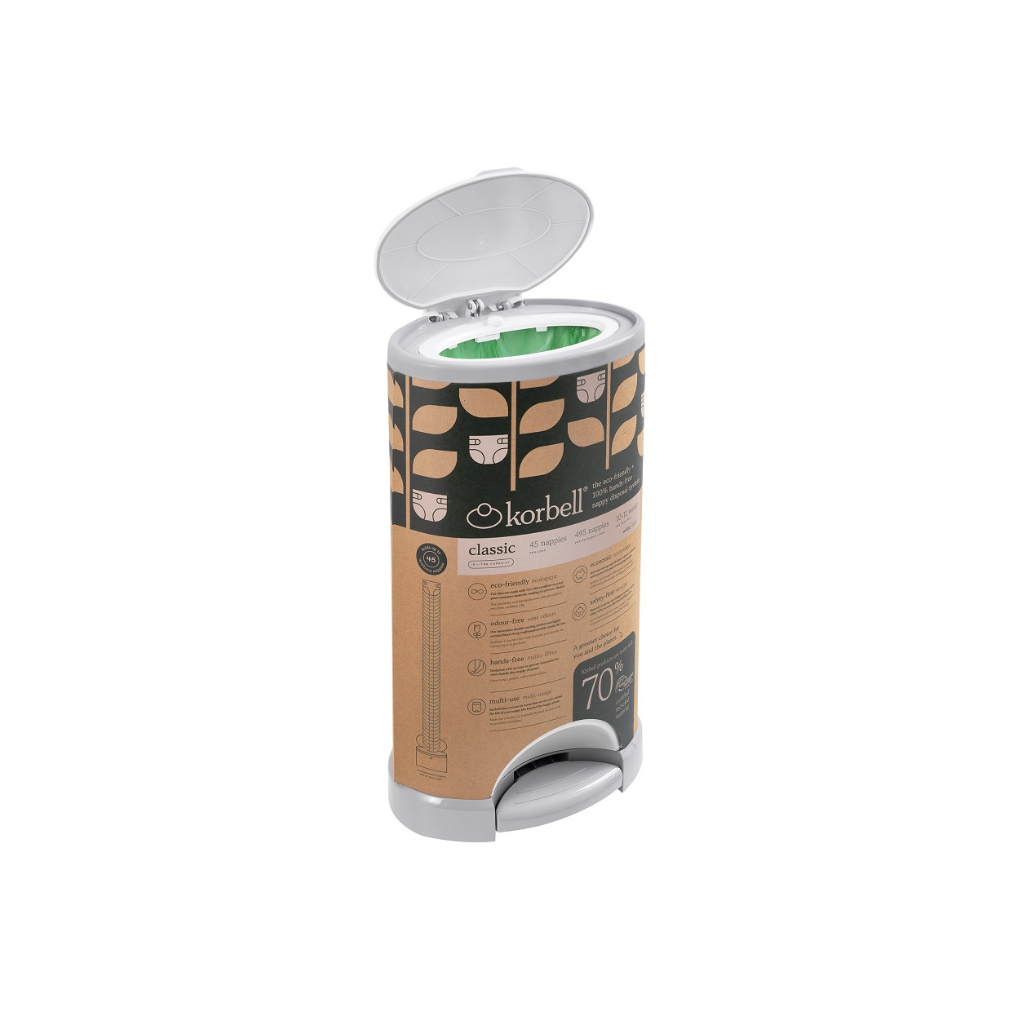 Korbell Nappy Bin Classic Luieremmer Wit