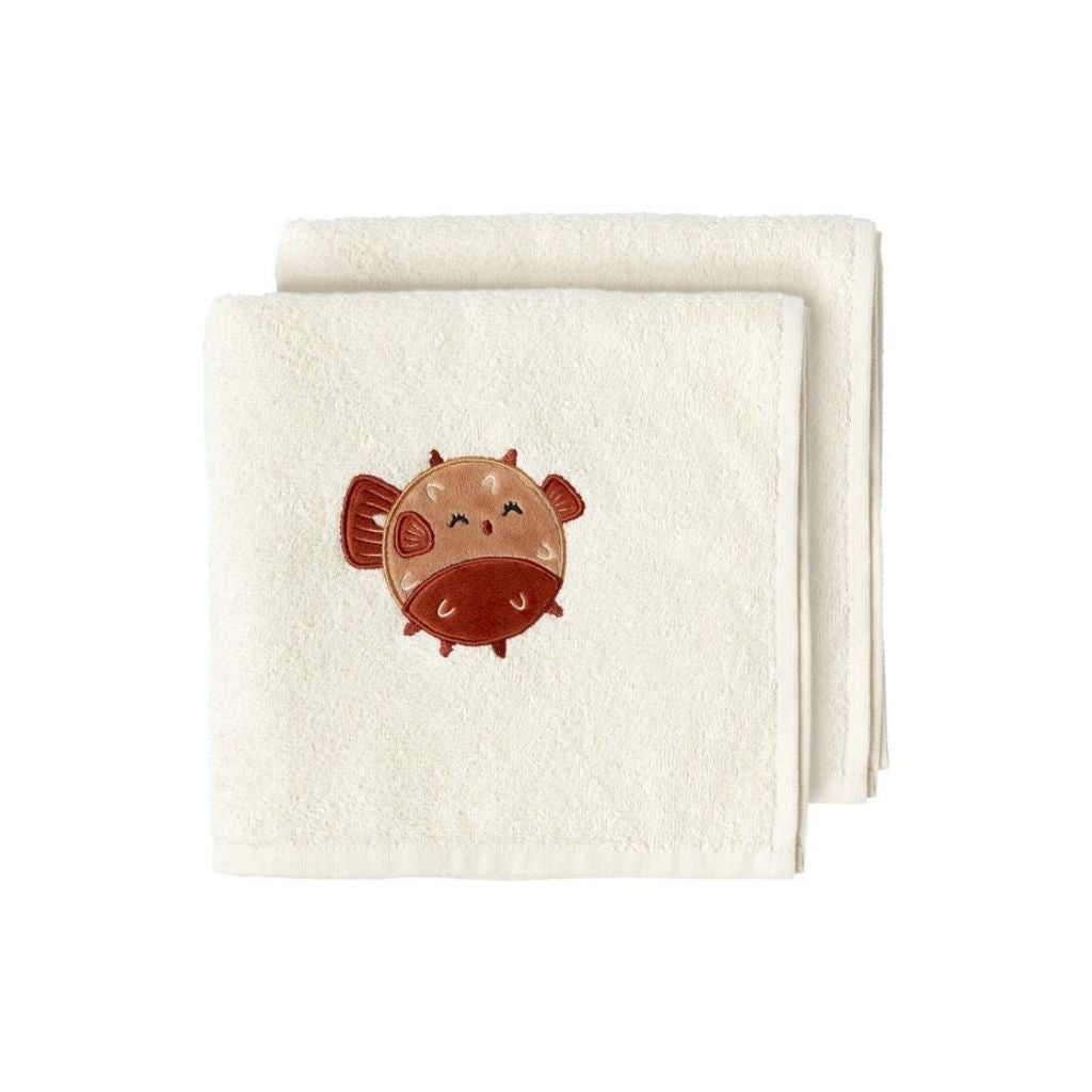 Dreambee Handdoek Billie ballonvis beige B 50 x L 100 cm - 2 stuks