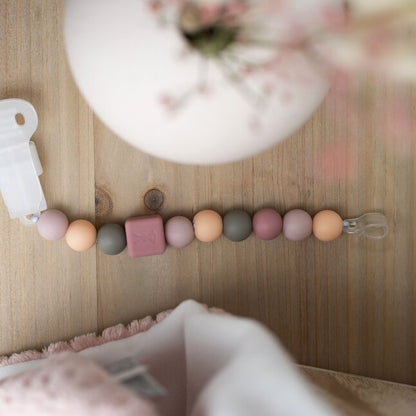 Nattou Attache-sucette pêche/rose/terracotta