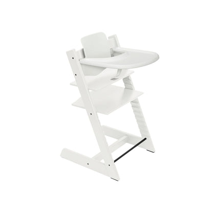 Stokke® Chaise haute Tripp Trapp® Bundel White + Babyset² + Tablette-repas