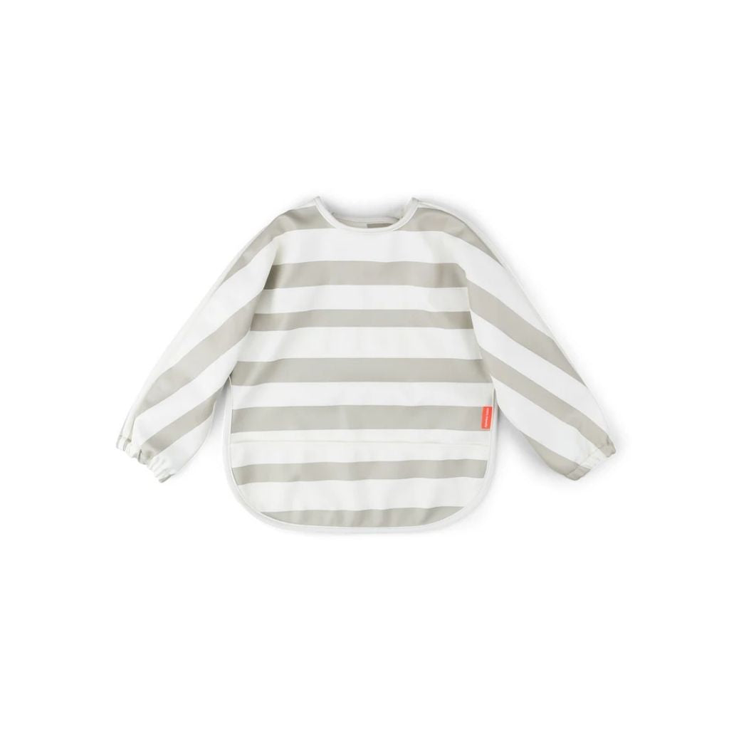 Done by Deer Bavoir à manches Stripes Sand