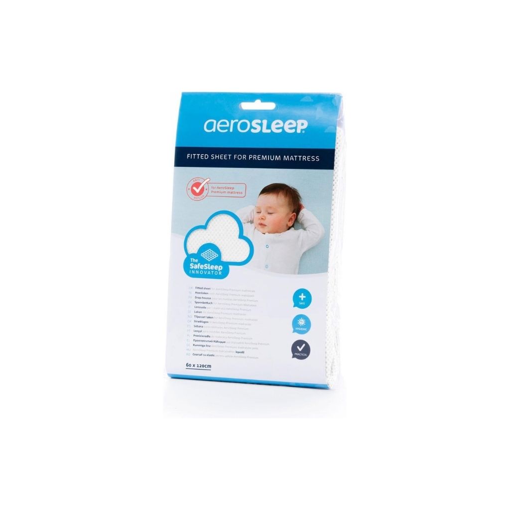 AeroSleep Drap-housse pour lit Evolution Premium blanc Lg 60 x L 120 cm