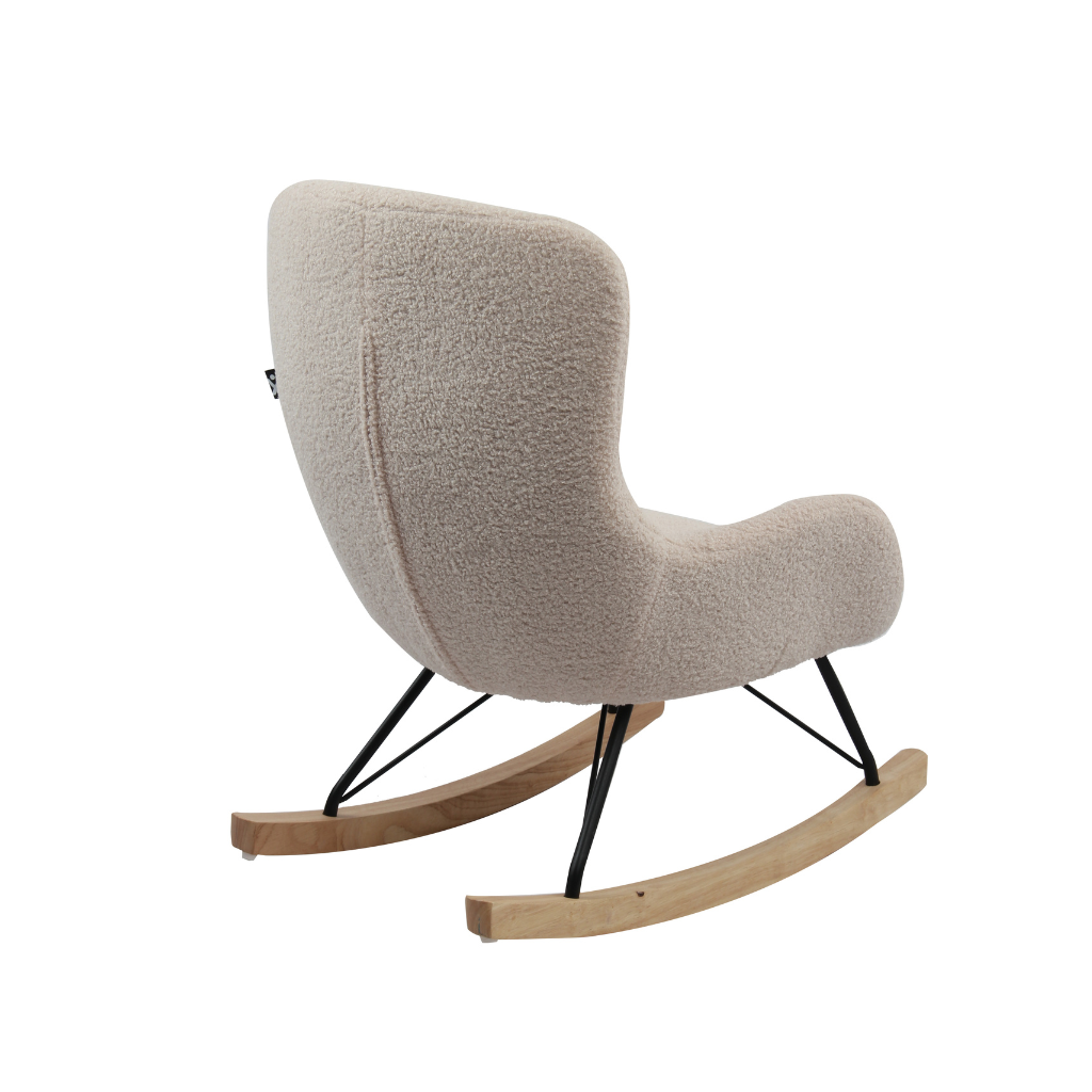 JAXX Schommelstoel Mini Davies Beige Bouclé