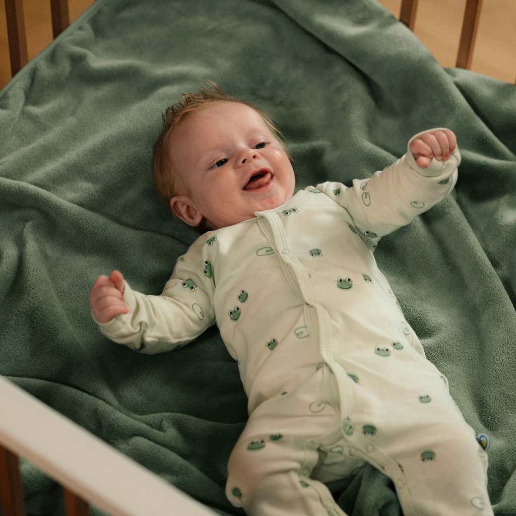Dreambee Deken voor bed Oscar Kikker groen B 100 x L 150 cm