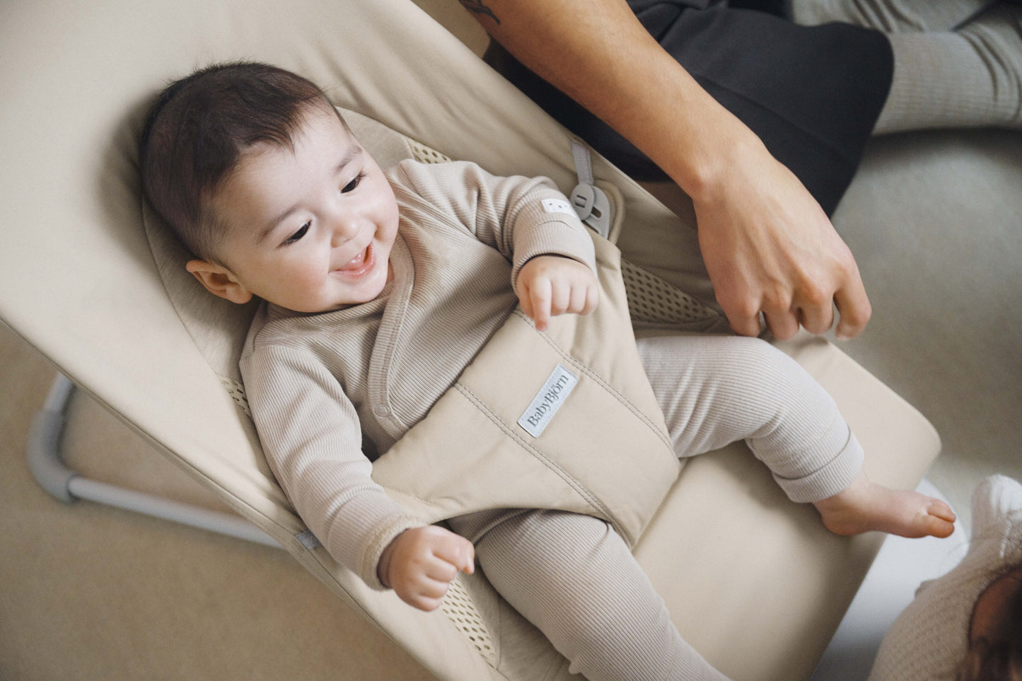 BabyBjörn Relax Balance Soft Lichtbeige Jersey Tri Fabric