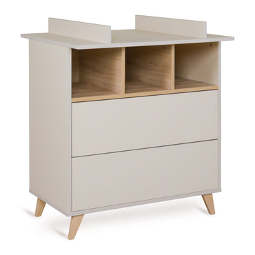 Quax 3-delige babykamer (bed + commode met verlengstuk + kast 3 deuren) Loft Clay