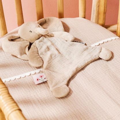 Nattou Mini doudou olifant zand