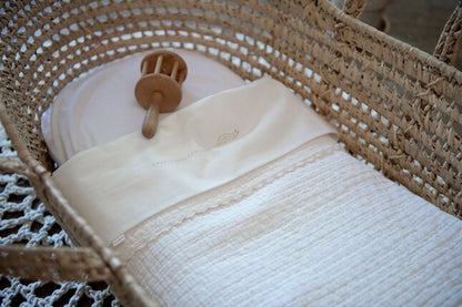 Koeka Couverture pour berceau ou parc Elba Lace Milky
