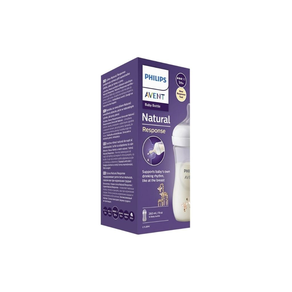 Philips AVENT Zuigfles Natural Response Giraf transparant 260 ml