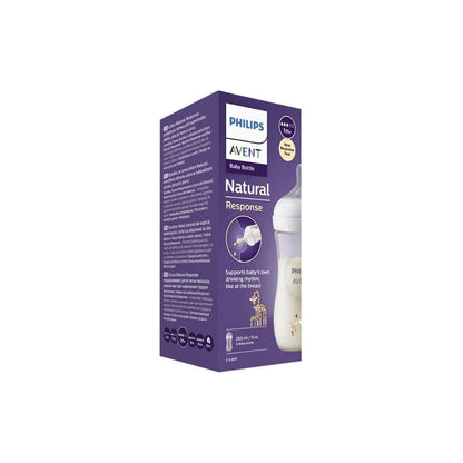 Philips AVENT Zuigfles Natural Response Giraf transparant 260 ml