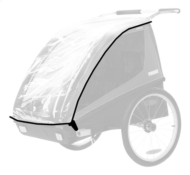 Thule Remorque de vélo Coaster 2 XT Black avec habillage de pluie