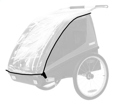 Thule Remorque de vélo Coaster 2 XT Black avec habillage de pluie