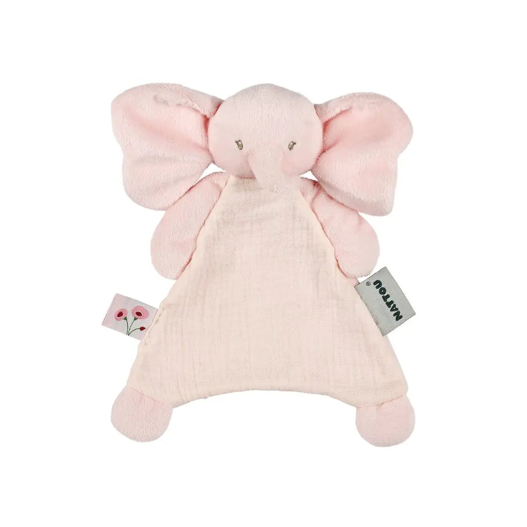 Nattou Mini doudou olifant roze
