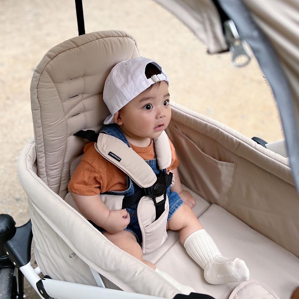 Pronto Stroller bolderkar sand beige + zonnesherm + tray + organizer + opberghoes