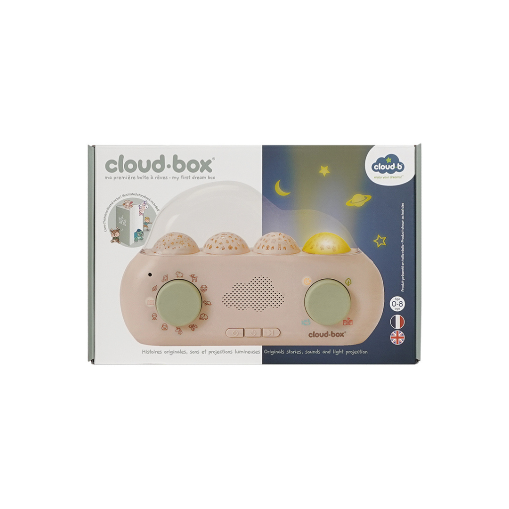Cloud B Veilleuse/projecteur & Conteuse d'histoires CloudBox™ Bilingue beige