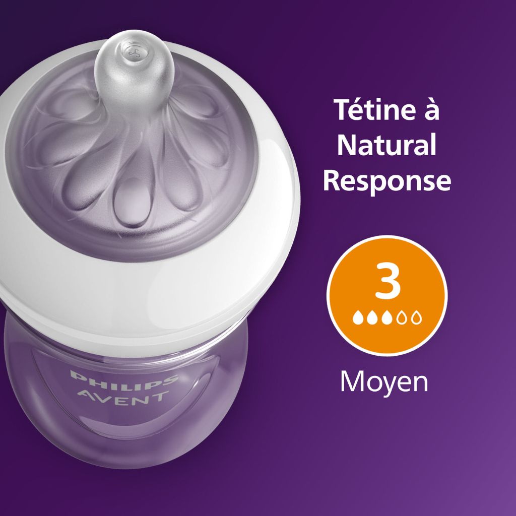 Philips AVENT Zuigfles Natural Response Giraf transparant 260 ml