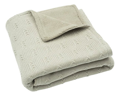 Jollein Couverture pour berceau ou parc Grain Knit Velour Olive Green 