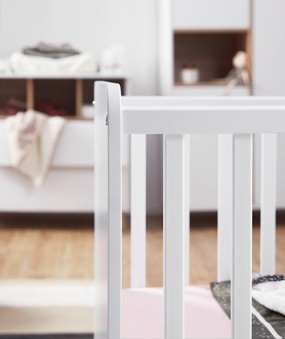 Quax Chambre de bébé 3 pièces (lit + commode + armoire 2 portes) Loft White