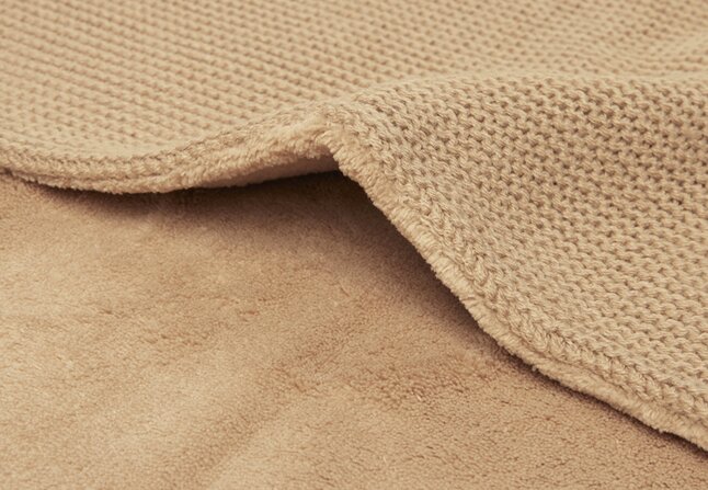 Jollein Deken voor wieg of park Basic knit Biscuit