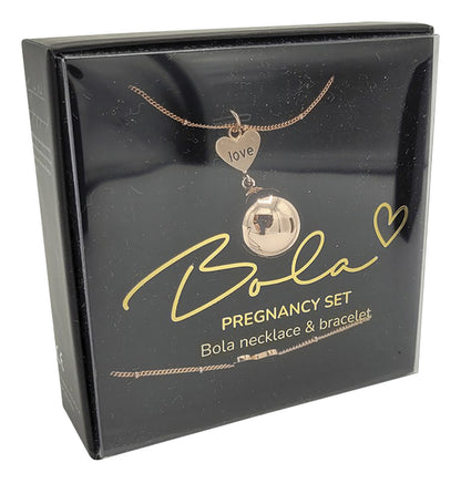 Bola Set grelot de grossesse et bracelet Rose/Gold