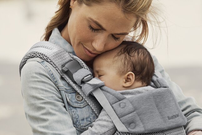 BabyBjörn Porte-bébé combiné Harmony 3D-mesh argenté