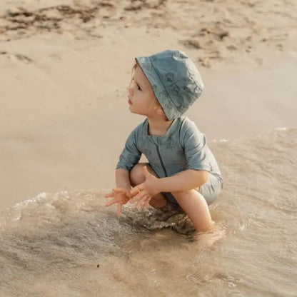 Little Dutch reversible zonnehoedje Turtle Island olive,2,m,olijf,Boys