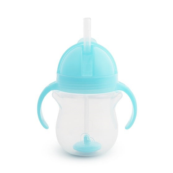 Munchkin Gourde avec paille Tip&Sip Flip Straw cup 207 ml bleu