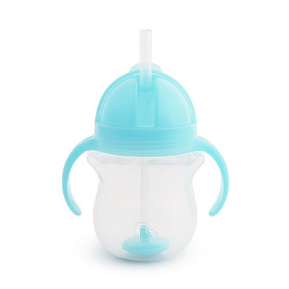 Munchkin Gourde avec paille Tip&Sip Flip Straw cup 207 ml bleu