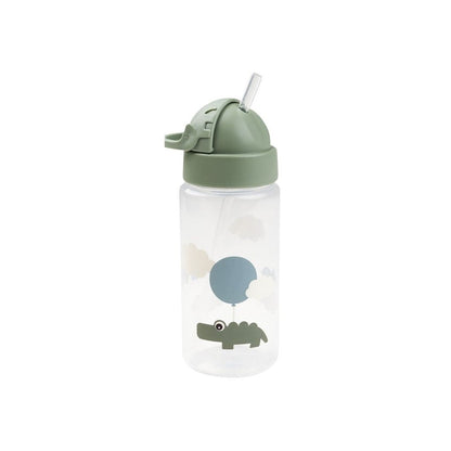 Done by Deer Drinkfles met rietje Happy Clouds Green