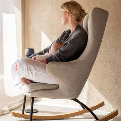 Quax Schommelstoel Rocking Chair De Luxe Adult Sand grey