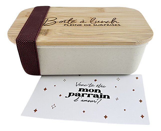 Minimou Boîte à lunch Veux-tu être mon parrain?