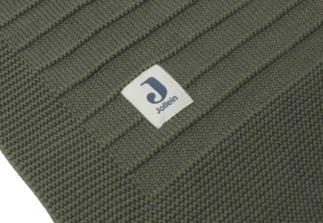 Jollein Deken voor bed Pure Knit Leaf Green
