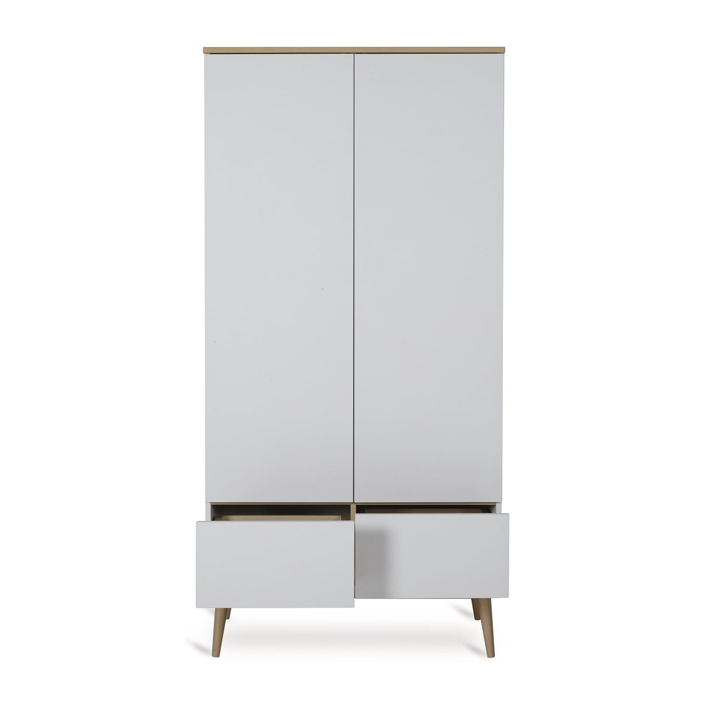 Quax 3-delige babykamer (bed L 120 x B 60 cm + commode + kast met 2 deuren) Flow White