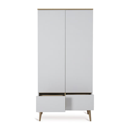 Quax 3-delige babykamer (bed L 120 x B 60 cm + commode + kast met 2 deuren) Flow White