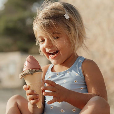 Little Dutch Seau avec accessoires de plage Ocean Dreams Glaces Jaune - 14 pièces