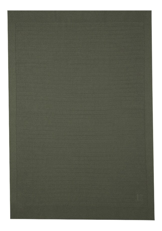 Jollein Deken voor bed Pure Knit Leaf Green