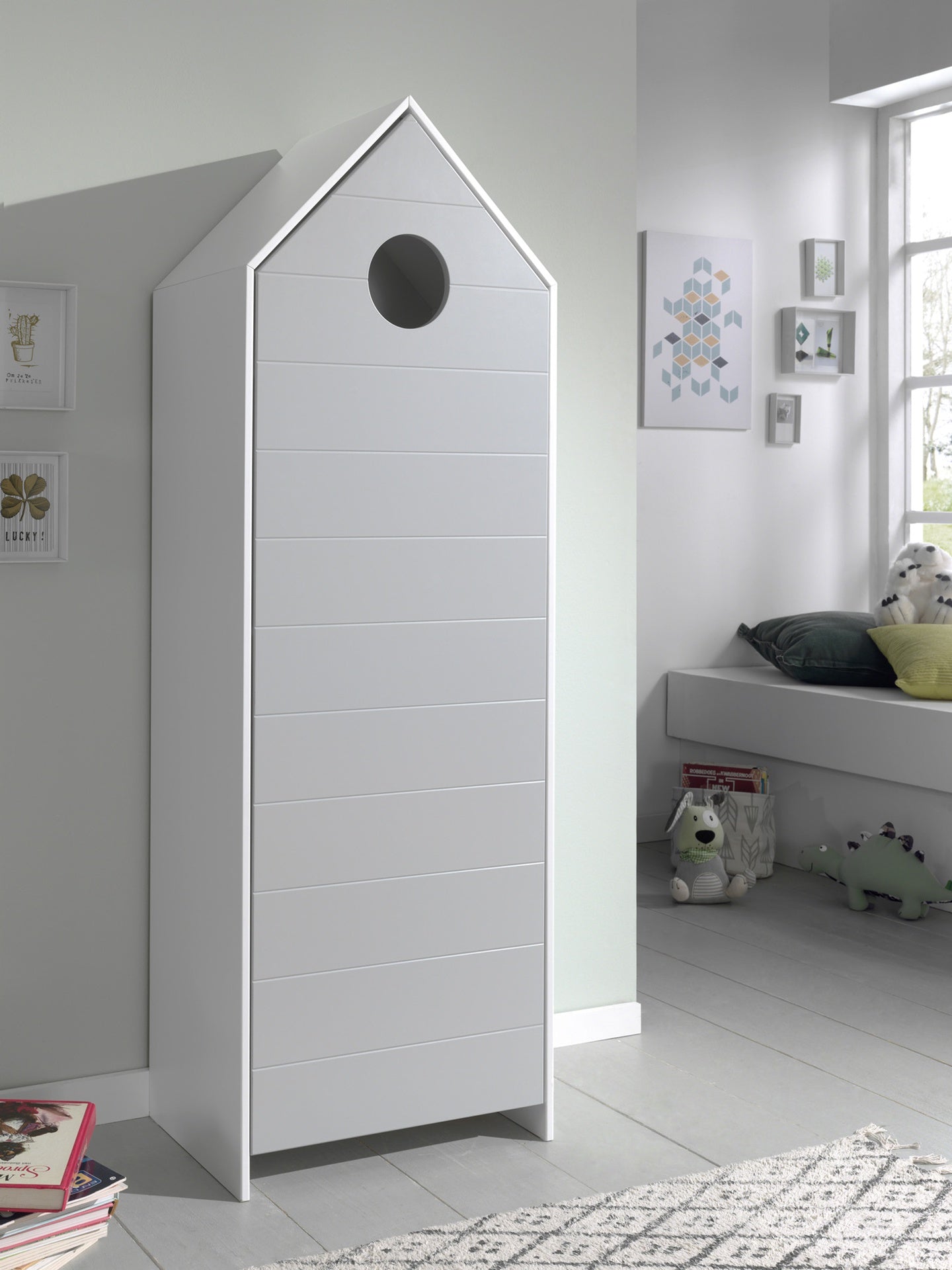 Jaxx Garde-robe 1 porte Casami Gris 