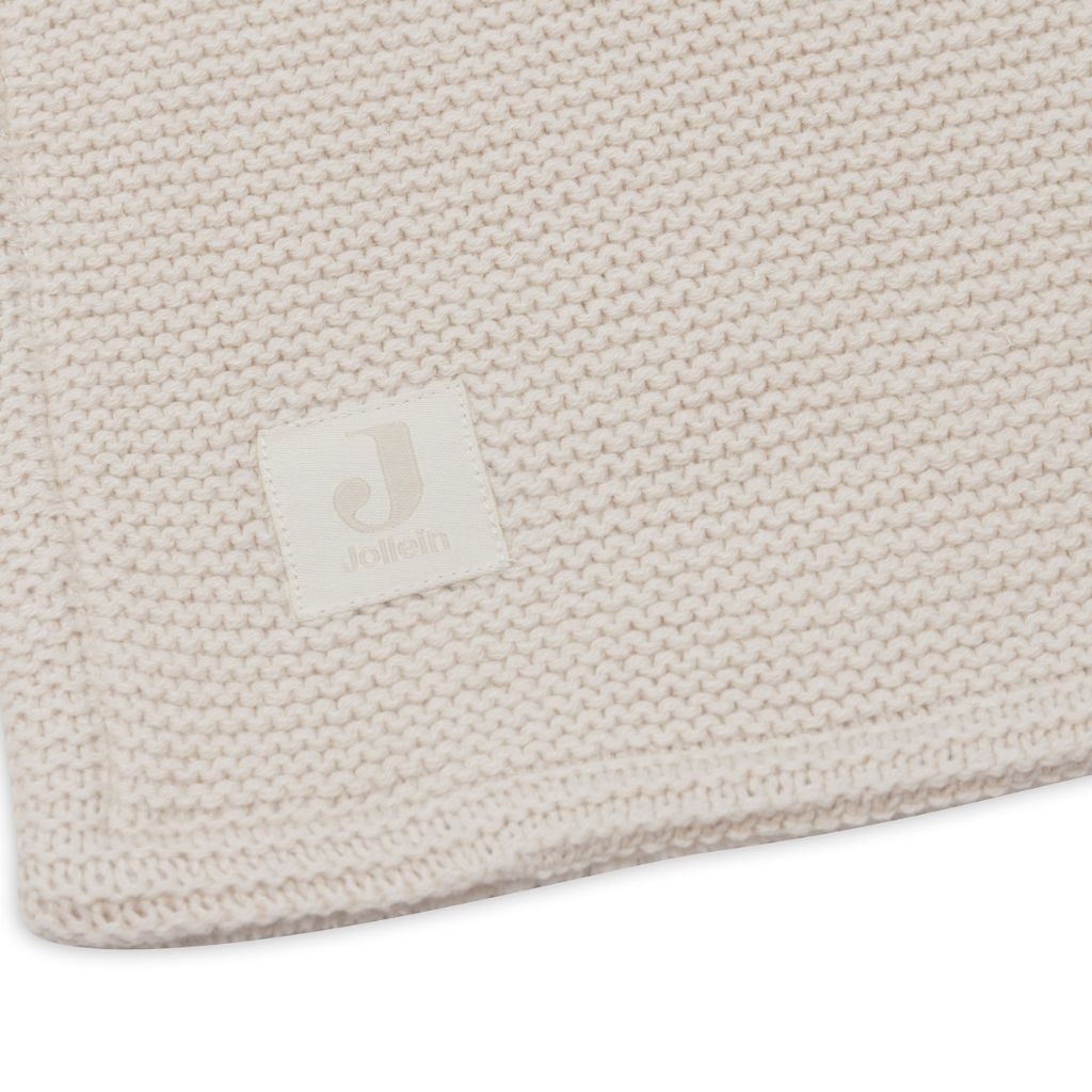 Jollein Couverture pour lit Basic Knit Oatmeal/Velvet 100 x 150 cm