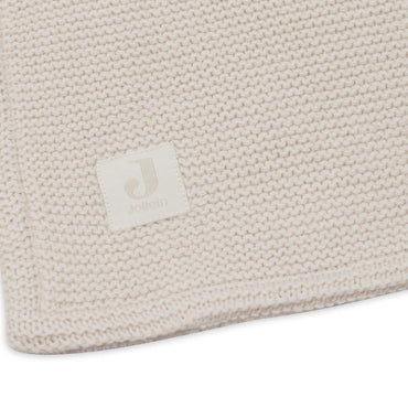 Jollein Deken voor bedje Basic Knit Oatmeal/Velvet 100 x 150 cm