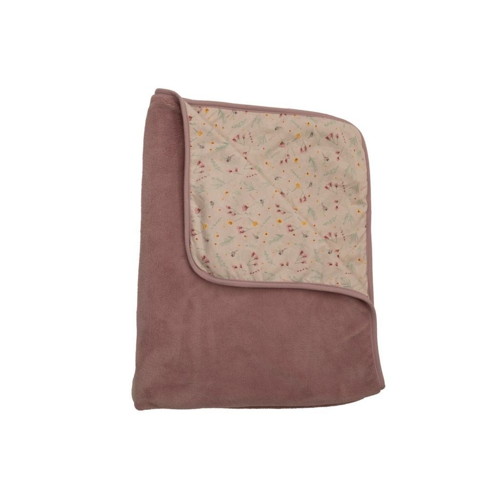 Dreambee Couverture pour lit Oscar Flowers rose Lg 100 x L 150 cm
