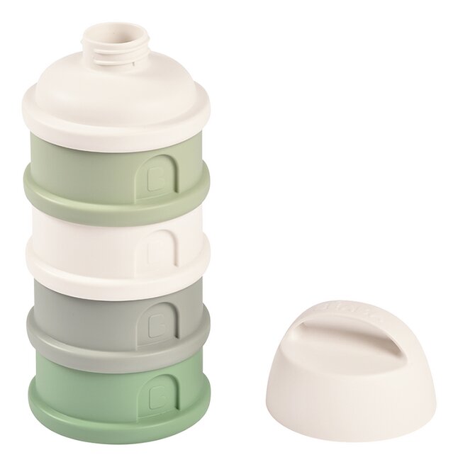 Béaba Doseur de lait en poudre 4 compartiments Cotton white/Sage green