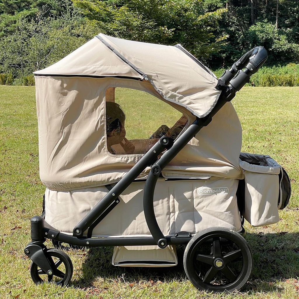 Pronto Stroller bolderkar sand beige + zonnesherm + tray + organizer + opberghoes