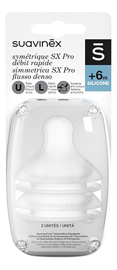 Suavinex Tétine SX Pro débit lent - 2 pièces
