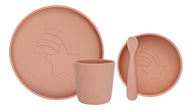 Jollein Set repas 4 pièces Pale Pink