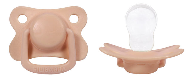 Filibabba Fopspeen + 6 maanden Peach - 2 stuks