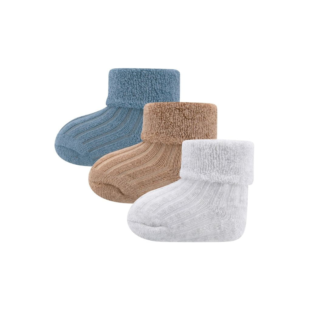 Ewers Sokken Newborn ONESIZE Blue - 3 stuks