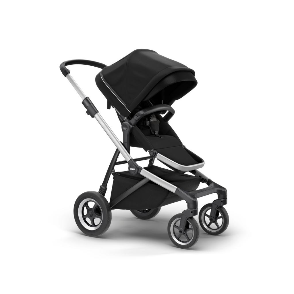 Thule Wandelwagen Sleek + draagmand Midnight Black